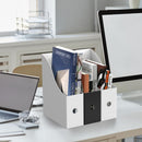 Simple Houseware 6-Pack Magazine File Holder Box, Foldable Cardboard Organizer, White — 5