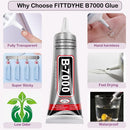 B7000 Jewelry Glue for Making, FITTDYHE 1PCS 50ML/1.69 fl oz Clear Adhesive for Rhinestone, Fabric, Multipurpose… — 3