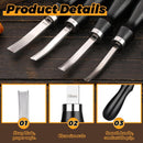 CBHGFEA 4 Size Leather Edge Skiving Bevelers Tool Set (4mm 6mm 8mm 10mm) — 4