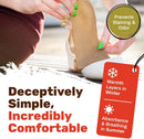 Wool Flat Shoe Insert for Sandals & Sockless Shoes, Comfortable Shoe Insoles with Sweat-Absorbent Natural Fiber & Non-Slip Silicone Grip, Narrow-Cut Shoe Inserts for Women, Brown, Size 40 - SoxsolS - Light Brown — 5