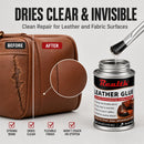 Realth Leather Adhesive Glue 4 oz Brush Can, Heavy Duty Contact Cement — 4