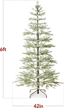 Best Choice Products Pre-Lit Sparse Christmas Tree 6ft Artificial Flocked Pine Holiday Décor Aspen Noble Fir White & Multicolor LED Lights- Green — 2