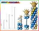 YALLOVE Balloon Column Stand Kit, 4 Sets of 7 Feet Height Adjustable Balloon Tower Pillar with Reusable Metal Telescopic Design for Birthday, Wedding, Baby Shower, Graduation Party Decoration | 2.1M - Set of 4 — 3