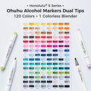 Ohuhu Alcohol Markers 120 Colors Brush& Soft Chisel for Adult Cozy Coloring | Brush & Soft Chisel — 6