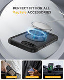 Miracase for iPhone 17e & 16e Case with Built-in Private Screen Protector, [Magnetic with MagSafe] Full-Body Phone Cover Military Drop Proof 17 E/ 16 E Bumper 6.1 inch, Black — 6