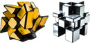 Mirror Speed Cube Set 3x3 Mirror Silver Cube and Gold Wheel Cube Magic Bundle Puzzle — 2