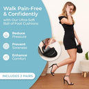 Mind Bodhi Ball of Foot Cushions for Women - 2 Pairs - Black Gel 2