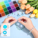 PAXCOO 1820Pcs Crystal Acrylic Beads Faceted Bicone Gem Beads for Jewelry Making (6 MM) — 3