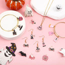 MARFOREVER 40 Pcs/20 Pairs Pink Halloween Charms for Jewelry Making — 3