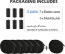 ZHENTOR Elastic Shoe Laces, Elastic No Tie Shoelaces for Sneakers, One Size Fits All Adults and Kids Shoes | Black 02L | 3 Pairs — 2