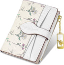 Wallets for Women- RFID Blocking- Soft PU Leather Bifold Coin Zipper Pocket Purse-Small flower wallet Credit Card Holder with ID Window (Green)