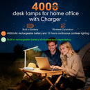 LED Portable Bright Rechargeable Desk Lamp, 4000mah Dimmable Touch Battery Operated Eye-friendly Desk Light With… — 2
