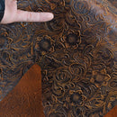 Genuine Leather Tooling Sheets Cowhide Western Cowboy, Leather Sheets for Crafts Tooling Sewing Wallet Earring Hobby (Yellow Brown_Wester Cowboy 8" x 12") — 4