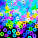 Glow in The Dark Pony Beads, 1000+pcs 6x9mm Kandi Beads Halloween Jewelry — 1