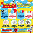 ALL-IN-1 Toy themed Balloons Arch Kit for It's A Boy Story Baby Shower Decorations – Boy Balloon Garland Kit with Cloud & Cow printed Balloons for First Toys Birthday Party Supplies | Red, Yellow, Light Blue, Cow, Cloud — 2