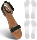 2 Pairs Gel High Heel Inserts Women, Adhesive Cushioning Insoles for Sandals Flats Dress Shoes, 3/4 Length Invisible Insoles Prevent Slipping, 7.5-10 Size - Clear - 5-7.5 — 1