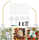 AerWo Balloon Arch Kit 9.35FT & 6FT, Free Bending Half Balloon Arch Stand with Base, Floor Gold Balloon Arch Frame Backdrop for Wedding Birthday Party Baby Shower Yard Lawn Home Christmas Decorations — 1