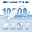 USB C to C Fast Charger Cable 10ft, 60W Long Fast Charge Type C to C Charging Cord Wire for Apple iPhone Duo/18 Pro 17 Pro Max/17 Air/16 Pro/15 Plus,iPad Pro 12.9/11 inch/Mini/Air,MacBook,Samsung 3