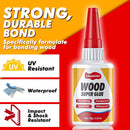 Super Glue for Wood 1.23oz, Strong Waterproof Clear Fast-Drying Adhesive — 4