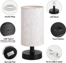 Small Cordless Table Lamp with 4000mAh Rechargeable Battery, Black, 1 Pack — 6