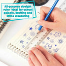 EBOOT 2 Pcs Clear Plastic Ruler Straight Ruler for School, 6 Inch, 12 Inch | 6 Inch,12 Inch — 4