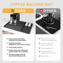 Silicone Coffee Mat, 24''x16'' Bar Mat with Detachable Dish Drying Mat - Fits Under Coffee Maker & Dish Rack — 6