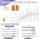 Swpeet 46Pcs Leather Kit, Leather Working Tools and Supplies, Leather Craft Tool Kit with Waxed Thread Groover Awl Stitching Punch, Tracing Wheel, Sewing Needles, Other Leather Crafting Tools — 3