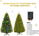 COSTWAY 5 FT Pre-lit Christmas Tree, Artificial Holiday Xmas Tree — 5