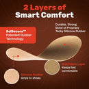 Wool Flat Shoe Insert for Sandals & Sockless Shoes, Comfortable Shoe Insoles with Sweat-Absorbent Natural Fiber & Non-Slip Silicone Grip, Wide-Cut Foot Soles for Men & Women, Brown, Size 39 - SoxsolS — 4