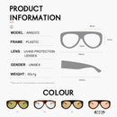 Trendy Aviator Sunglasses Womens Mens Oversized 90s Shades AR82372 | C8 Tortoise/Pink | 56 Millimeters — 5