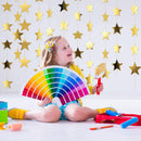 Glitter Star Garland Banner Decoration, 130 Feet Bright Star Hanging Bunting Banner Backdrop for Engagement Wedding Baby Shower Birthday Christmas Party Decor (Gold) — 4