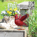 hogardeck Cardinal Garden Decor Outdoor Statues, Large Metal Red Bird Standing…