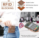SENDEFN Small Wallets for Women Bifold RFID Blocking Leather Card Holder Compact Wallet with Zipper Coin Pocket — 2