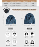 YANIBEST Slouchy Beanie Hat Satin Lined Sleep Cap Chemo Headwear Caps Blue — 3