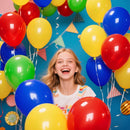 ASIYUHY Red Blue Green Yellow Balloons 100pcs 12 Inch Primary Color Balloon — 7