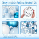 KARLURE Blue Balloon Arch Kit Garland with White Silver Confetti Balloons | Blue White Silver — 7