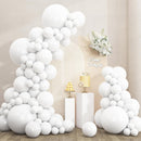 RUBFAC 135pcs White Balloons Different Sizes 18 12 10 5 Inch for Garland Arch, Latex Balloon Globos for Wedding Birthday Party Baby Shower Anniversary Baptism Decorations — 1