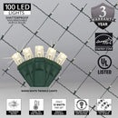 Wintergreen Lighting 100 5mm Warm White Twinkle LED Net Lights, 4 x 6 ft Green Wire Indoor/Outdoor Commercial Grade Outdoor Christmas Decorations for Hedges & Bushes — 3