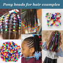 2000+ Pony Beads Bulk 6x9mm Multi-Colored Plastic Craft Beads Set, Bulk Hair Beads 10 Assorted Colors for DIY… — 5