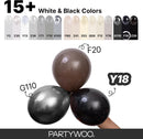 PartyWoo Black Balloons 50pcs Matte Latex Helium Balloons 12 Inch | Black-y18 — 4