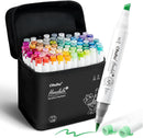 Ohuhu Alcohol Markers Brush& Chisel 72 Colors for Adult Coloring Refillable | Brush & Chisel — 1