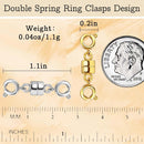 Magnetic Necklace Clasps and Closures with Double Spring Ring Clasp — 2