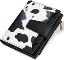 Airkit Small Wallet Women RFID Blocking Soft Leather Bifold Compact Card Holder Wallet for Women with Zipper Coin Pocket 4 ID Window