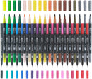 Markers for Adult Coloring Books No Bleeding_36 Brush Tip Markers | Multicolor — 1
