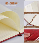 Biuwory B5 Leather Journal Notebook, 256 Lined Pages, Hardcover 7.8"×10.2" | Wine red | Lined-256 Pages (7.8"×10.2") — 4