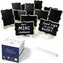 12pcs Mini Chalkboard Signs with Stand,Food Labels for Party Buffet, Food Tag/Name Card for Wedding Table, Name Tag Drink Labels Taco/Candy Bar/Bake Sale Food Sign, Catering Supplies Buffet Display | Black | 12 PACK — 1