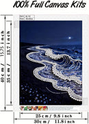 Sea Wave Pearl Diamond Art Painting Kits for Adults Beginner 12 x 16 Inch | HL110 — 6