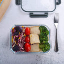 M MCIRCO 10 Pack,22 oz Glass Food Storage Containers with lids, Gray — 5