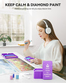 ARTDOT 10-Piece Interlocking Diamond Art Trays Kits for Adults, Stackable Diamond Painting Accessories and Tools | Purple | 10 Piece Tray Set — 3