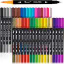 36 Dual Brush Markers for Adult Coloring Books, Double Tip Pens Art Set | ‎36 Colors — 1